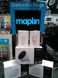 Smanos smart-home range presented in a Maplin retail display